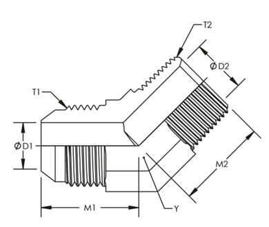 2503-12-8 Fitting for Parker 2503-12-8 Fitting for Parker