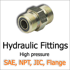 hydraulic fittings, high pressure SAE, JIC, NPT fittings
